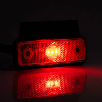Ліхтар габаритний Fristom FT-004 C+K LED червоний на кронштейні з проводом, фото 3