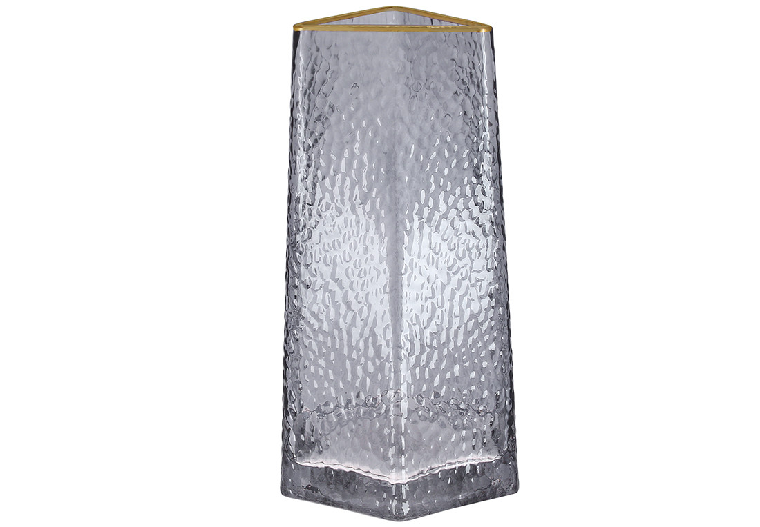 Ваза Elegant 22см сіра із золотом ТОВАР ВІД ВИРОБНИКА