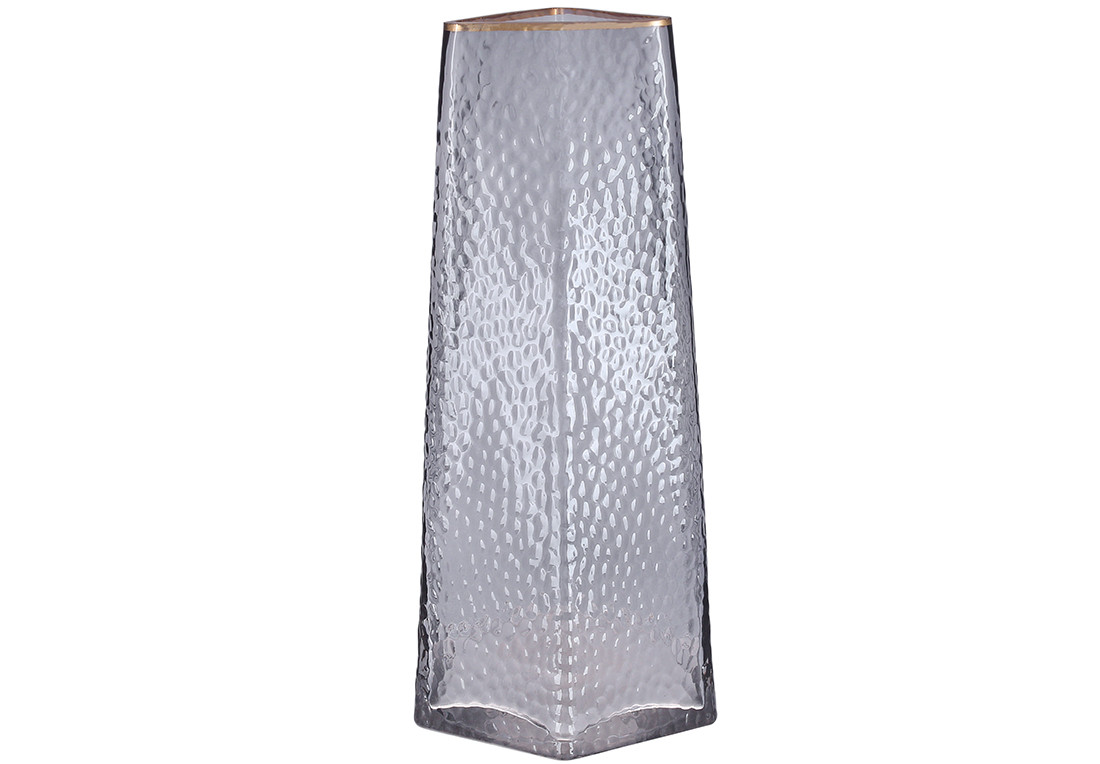 Ваза Elegant 27см сіра із золотом ТОВАР ВІД ВИРОБНИКА