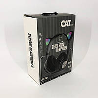 Bluetooth навушники з котячими вушками ST37M / Навушники для дітей бездротові / Дитячі AL-240 навушники котик