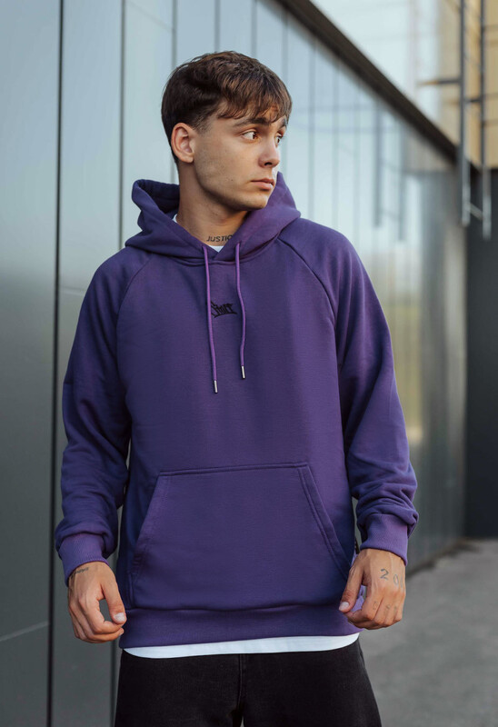 Худі фіолетове унісекс Staff dark violet logo oversize
