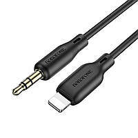 Аудио кабель BOROFONE BL18 iPhone silicone цифровой audio conversion cable, цвет черный