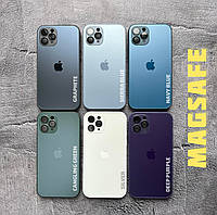 Стеклянный чехол AG Glass Matte Case с MagSafe на iPhone 13 Pro Max Silver