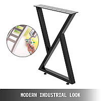 Ножка стола VEVOR металлическая грузоподъемность 800 кг для мебели Каркас стола мебельный цех 72х50 см ножки