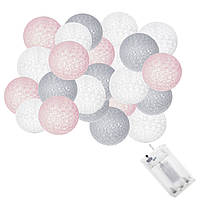 Гирлянда на батарейках Springos Cotton Balls 6 м 30 LED CL0061 Warm White -UkMarket-