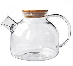 Чайник заварювальний Оленс Стокгольм з металевим ситечком 800 мл скло (102-69)