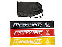 Резинки, ленты для фитнеса EasyFit набор 3 шт многослойный латекс