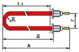 ТЕН 60 А10/2,0 П 220, М16 — ТЕН водяний, нержавійка, дуга, d=10мм, штуцер M16, 2,0кВт, фото 4