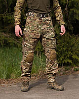 Тактические демисезонные камуфляжные штаны мультикам, Качественные полевые боевые армейские штаны L