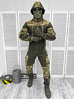 Чоловіча тактична армійська бойова форма ЗСУ олива, Камуфляжний військовий костюм комплект піксель