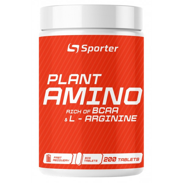Амінокислоти SPORTER PLANT AMINO 200 таблеток EXP 5/25 року включно