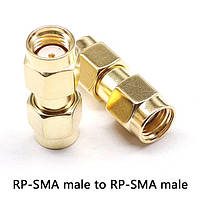 SMA переходник коннектор с PR-SMA male на PR-SMA male без штырьков с 2-х сторон -UkMarket-