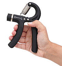 Еспандер кистьовий Cornix 5-60 кг з регульованим навантаженням XR-0145 Black Poland, фото 3