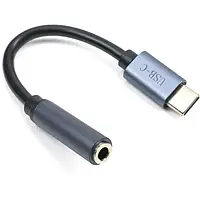Переходник Cabletime CA913725 USB Type-C (тато) - AUX 3.5mm (мама) 0.13m