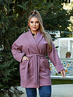 Жіноча куртка пальто кашемір 46-48, 50-52,54-56, 58-60, синій, рожев шоколад, хакі, меланж, коричн