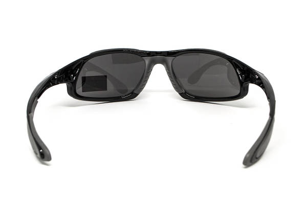 Захисні окуляри Global Vision Code-8 (gray), сірі у чорній глянсовій оправі, фото 3