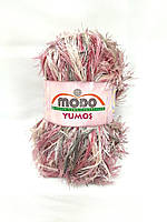 Пряжа Modo Yumos 100гр - 140м ( Темно-серый, бежевый, розовый 507)