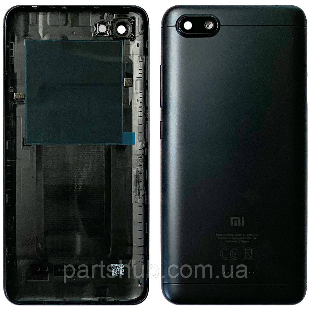 Задня кришка Xiaomi Redmi 6A Global version чорна оригінал Китай 2 SIM, фото 1