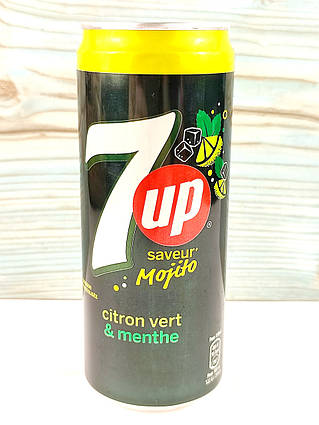 Газований напій зі смаком лайма та м'яти 7UP Mojito 330 мл Франція