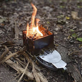 Газова переносна твердопаливна піч з турбіною та живленням BRS-116