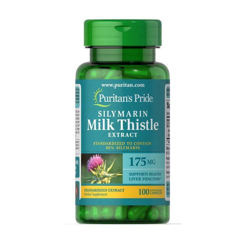 Екстракт розторопші Puritan's Pride Milk Thistle Standardized 175 mg (Silymarin) 100 caps