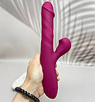 Вібратор кролик вакуумний Wo-sex 9 режимів, телескопічний. Червоний, фото 6