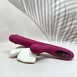 Вібратор кролик вакуумний Wo-sex 9 режимів, телескопічний. Червоний, фото 2