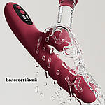 Вібратор кролик вакуумний Wo-sex 9 режимів, телескопічний. Червоний, фото 3