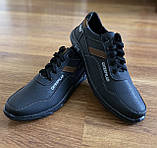Чорні кросівки чоловічі з прошитою підошвою зручні (код 8776), фото 4