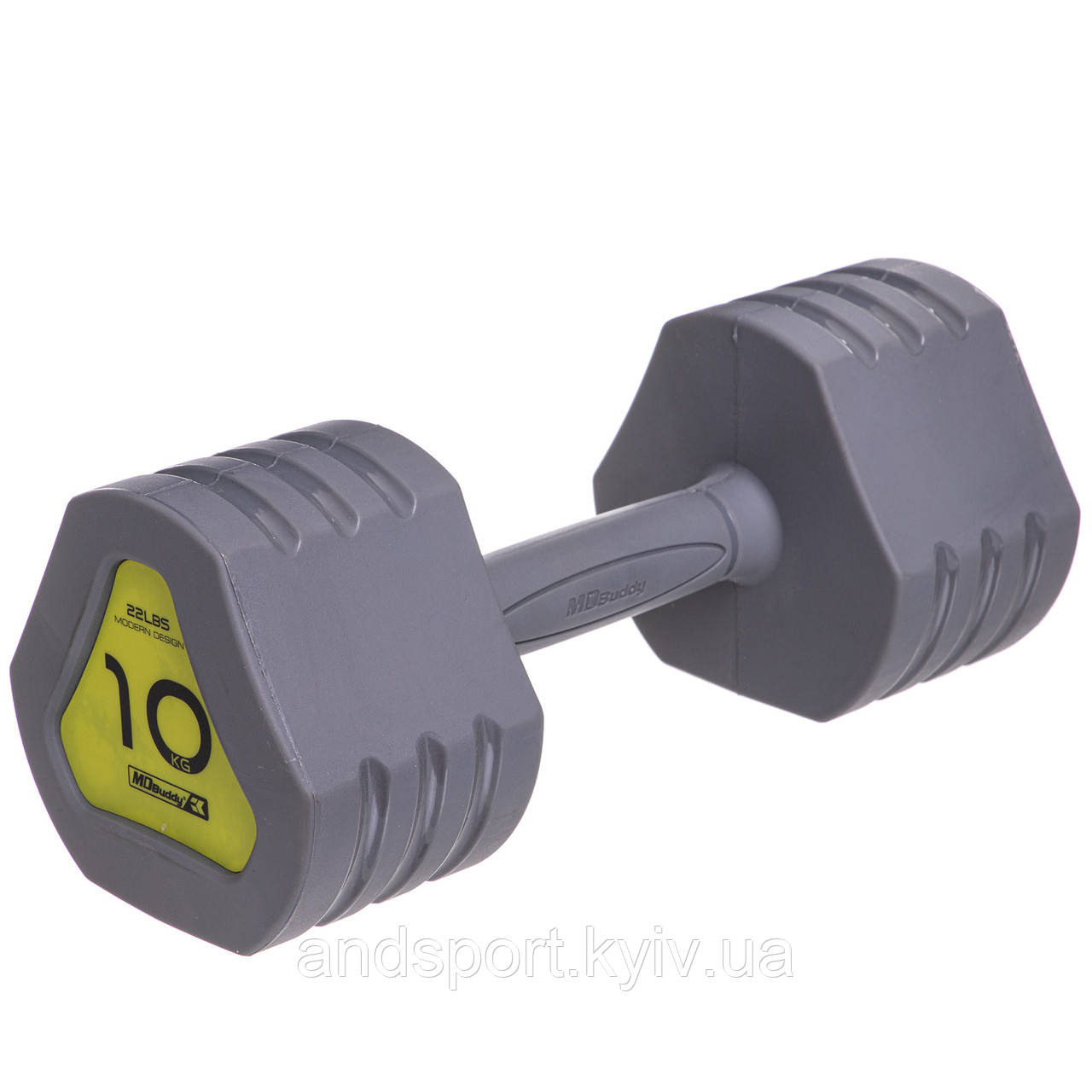 Гантель покриття TPU Zelart TA-2678-10 1шт 10кг сірий Код TA-2678-10