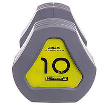 Гантель покриття TPU Zelart TA-2678-10 1шт 10кг сірий Код TA-2678-10, фото 2