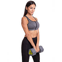 Гантель покриття TPU Zelart TA-2678-10 1шт 10кг сірий Код TA-2678-10, фото 4