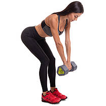 Гантель покриття TPU Zelart TA-2678-10 1шт 10кг сірий Код TA-2678-10, фото 5