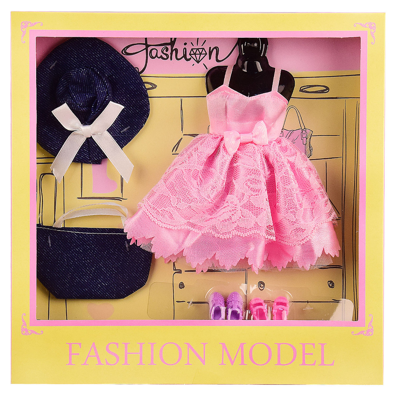 Одежда для кукол 8810A (1956926) (120шт/2) платье,обувь,аксесс.,в коробке 23*3*23 см - фото 1 - id-p1920282097