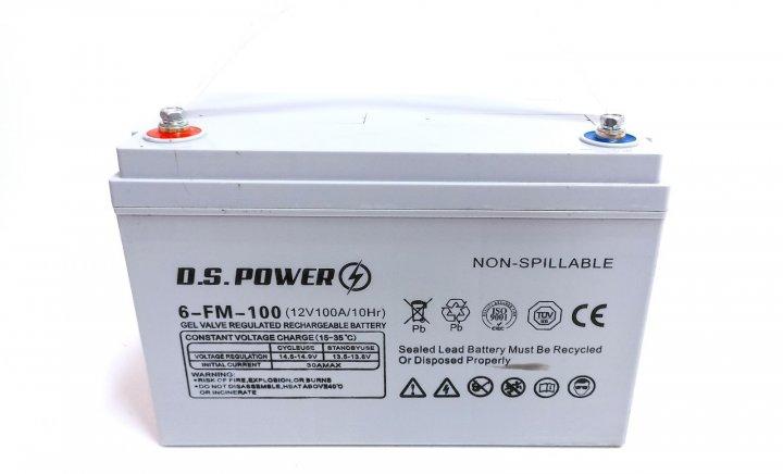 Гелевий акумулятор глибокого розряджання DS POWER 12 V 100 Ah/10Hr GEL (29,5 кг)