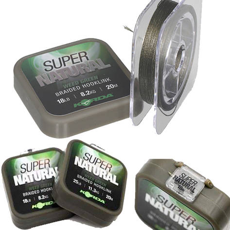 Повідковий матеріал корда, повідковий матеріал Korda Super Natural 18lb Green, фото 3