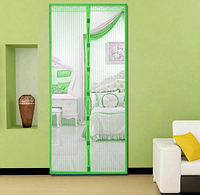 Дверная антимоскитная сетка с рисунком Magic Mech на магнитах 100х210 см Зеленый (KG-10343)