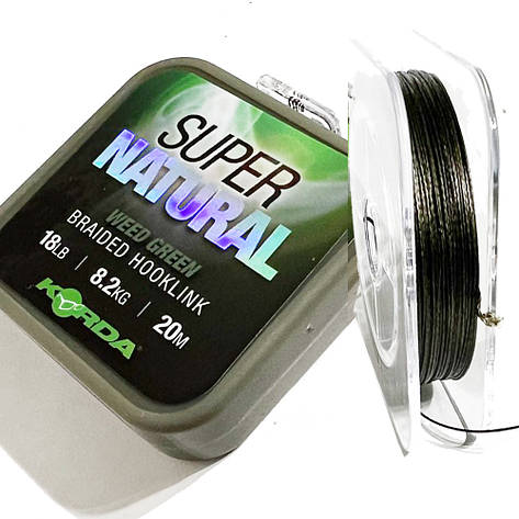 Повідковий матеріал корда, повідковий матеріал Korda Super Natural 18lb Green, фото 1