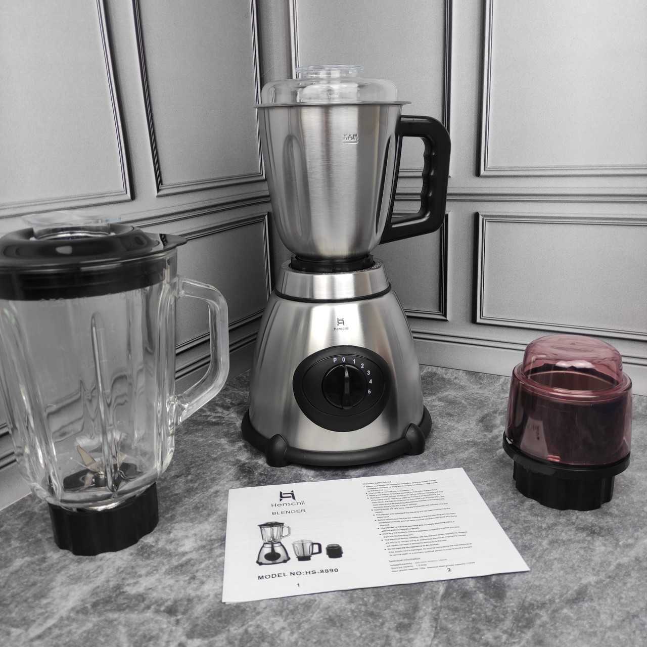 Блендер Zepline Німеччина 2000 Вт 6 швидкостей міксер, кавомолка, подрібнювач, фото 1