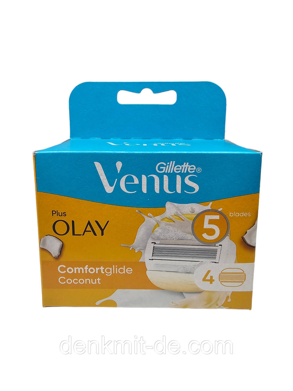 Змінна касета для гоління Venus Comfortglide Coconut на 5 лез, 4 насадки