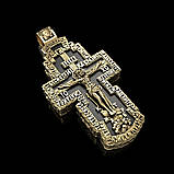 Золотий православний хрест  ▫️Розмір 60/30 мм, фото 2