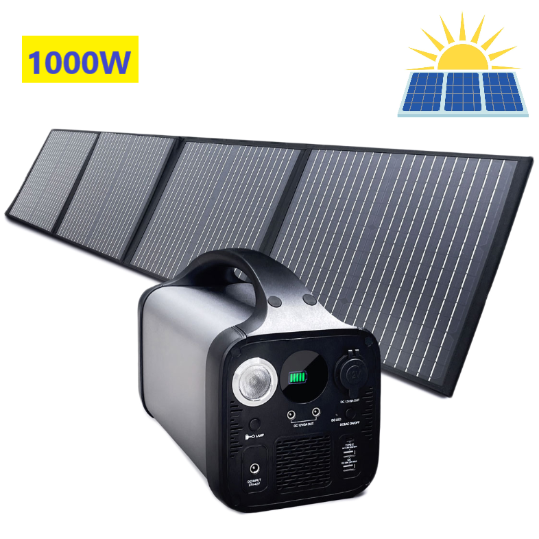 Портативний зарядний пристрій потужний повербанк з розеткою 220 в Junlee 1000W зарядна станція Power Bank, фото 1