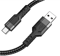 Кабель HOCO USB Type-C 2.4 A 1,2m Black (U110)