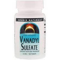 Vanadyl Sulfate Source Naturals, 100 таблеток