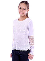 Шкільна блузка для дівчинки Ажур