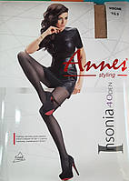 Женские капроновые колготы Аnnes, Insonia, 40d, чёрные и бежевые, размер 5