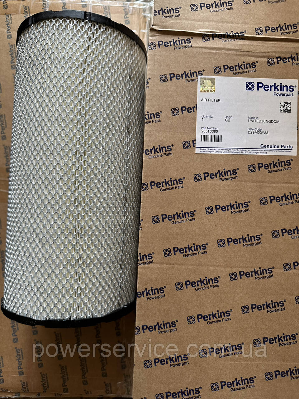 Оригінальний повітряний фільтр 26510380 Perkins.Перкінс