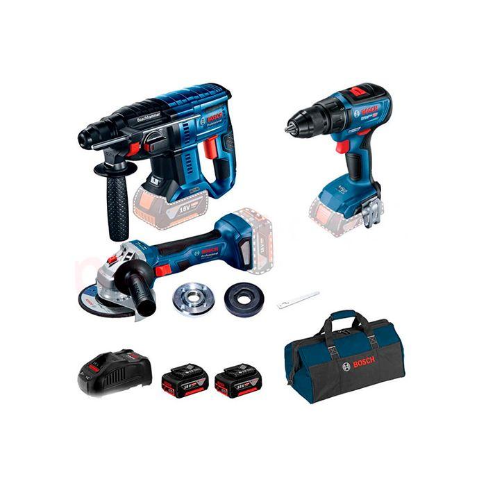 Набір інструментів Bosch Professional болгарка GWS 180-LI + дриль-шурупокрут GSR 18V-50 постачається набір у, фото 1