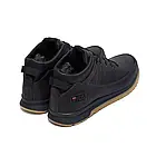 Чоловічі шкіряні теплі зимові черевики кросівки Fila Black Classic натуральна шкіряна хутряна підкладка та устілка, фото 5