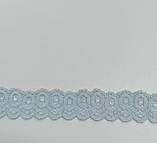 Мереживо стрейч світло блакитне ширина 2,5см, фото 4